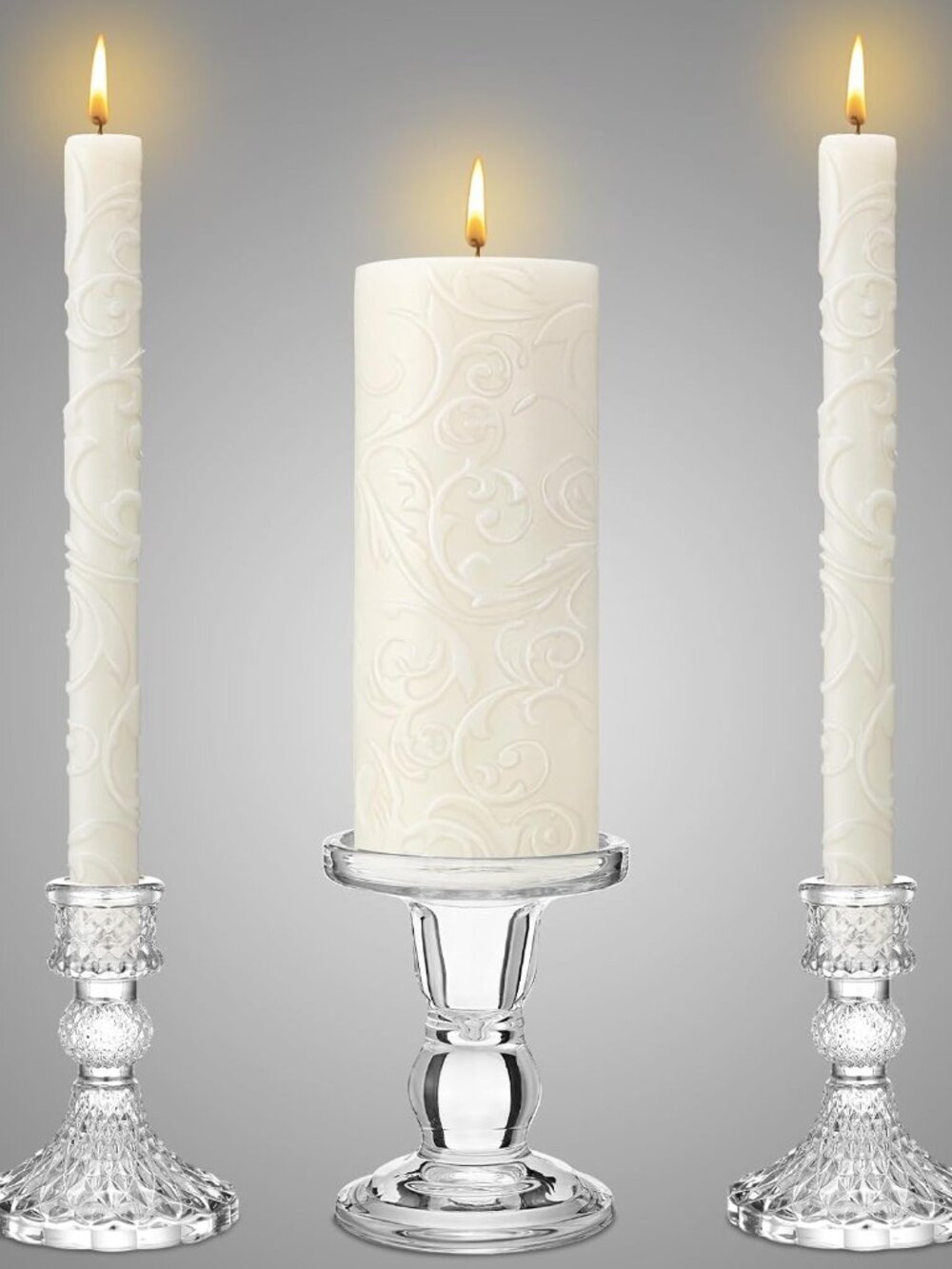 Unity Candles for Wedding Ceremony with Holder,Delicate